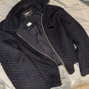 Fashion Nova Textured Black Bomber Jacket